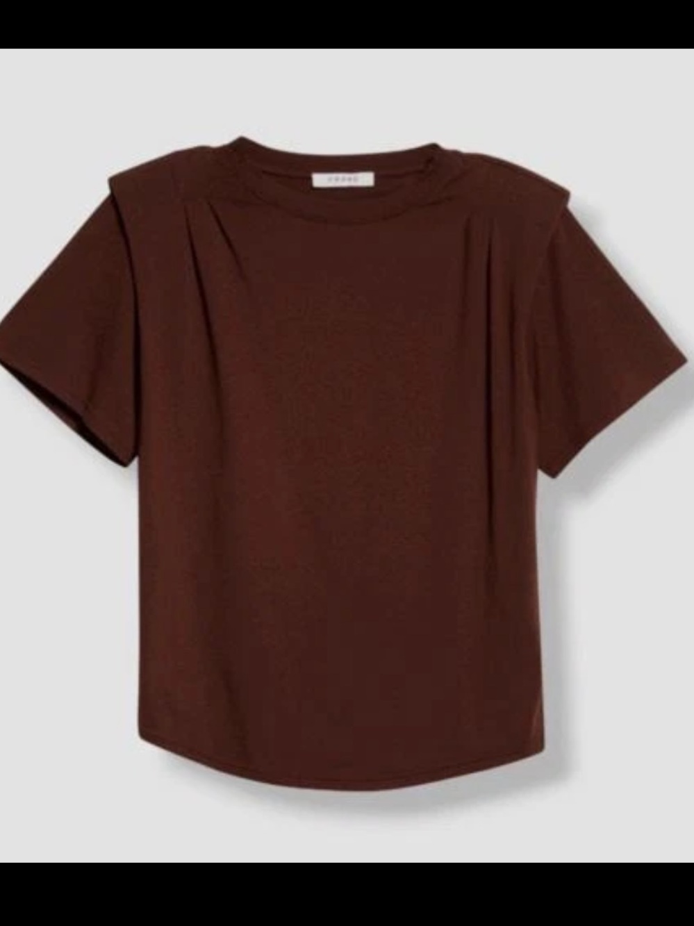FRAME Ruched Puff Sleeve Tee Small - Picture 1 of 7